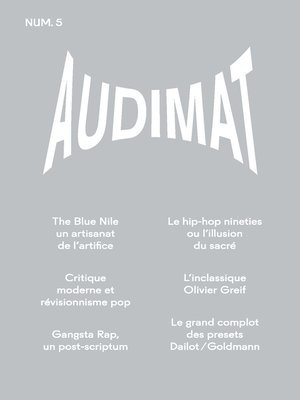 cover image of Audimat--Revue n°5